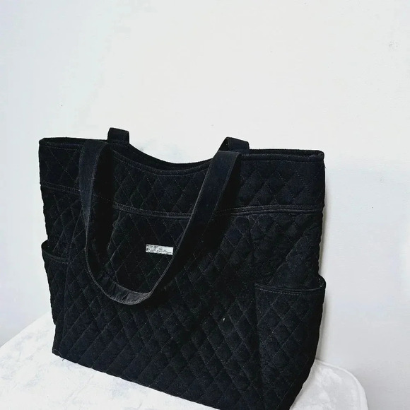 Vera Bradley black quilted tote diaper bag - Picture 3 of 10